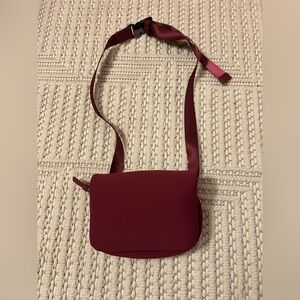 Women’s Maroon Crossbody Fanny Pack Belt Bag W/ Adjustable Strap